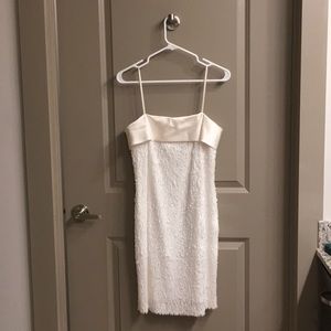 Ivory Sequined Cocktail Dress W by Worth